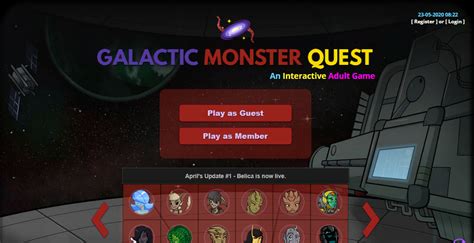 Galactic Monster Quest is an erotic alien adult game featuring a free-roaming environment, rotating and updating. cast and richly animated adult sex scenes. Come check us out at https://www.galacticmonsterquest.com. Follow us and get notified about the latest game updates and contests here on Furaffinity. -- Support and Questions --.